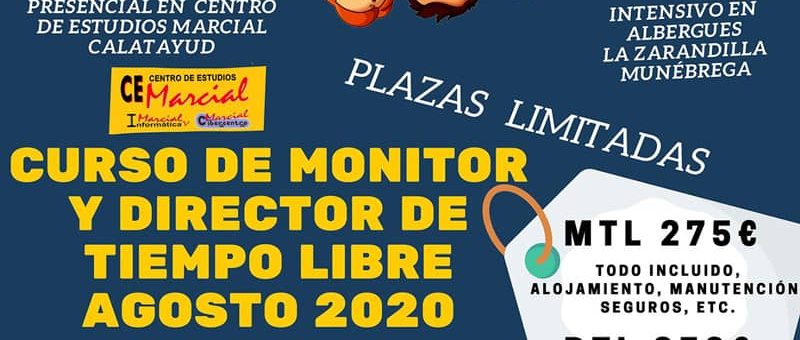 Curso de Monitor de Tiempo Libre, La Zarandilla, agosto de 2020 - Munébrega